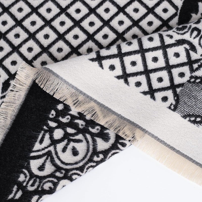 EXTREE Scarfs for Women Pashmina Silky Shawl Wrap for Evening Dressing Blanket Open Front Poncho Cape - Image 4